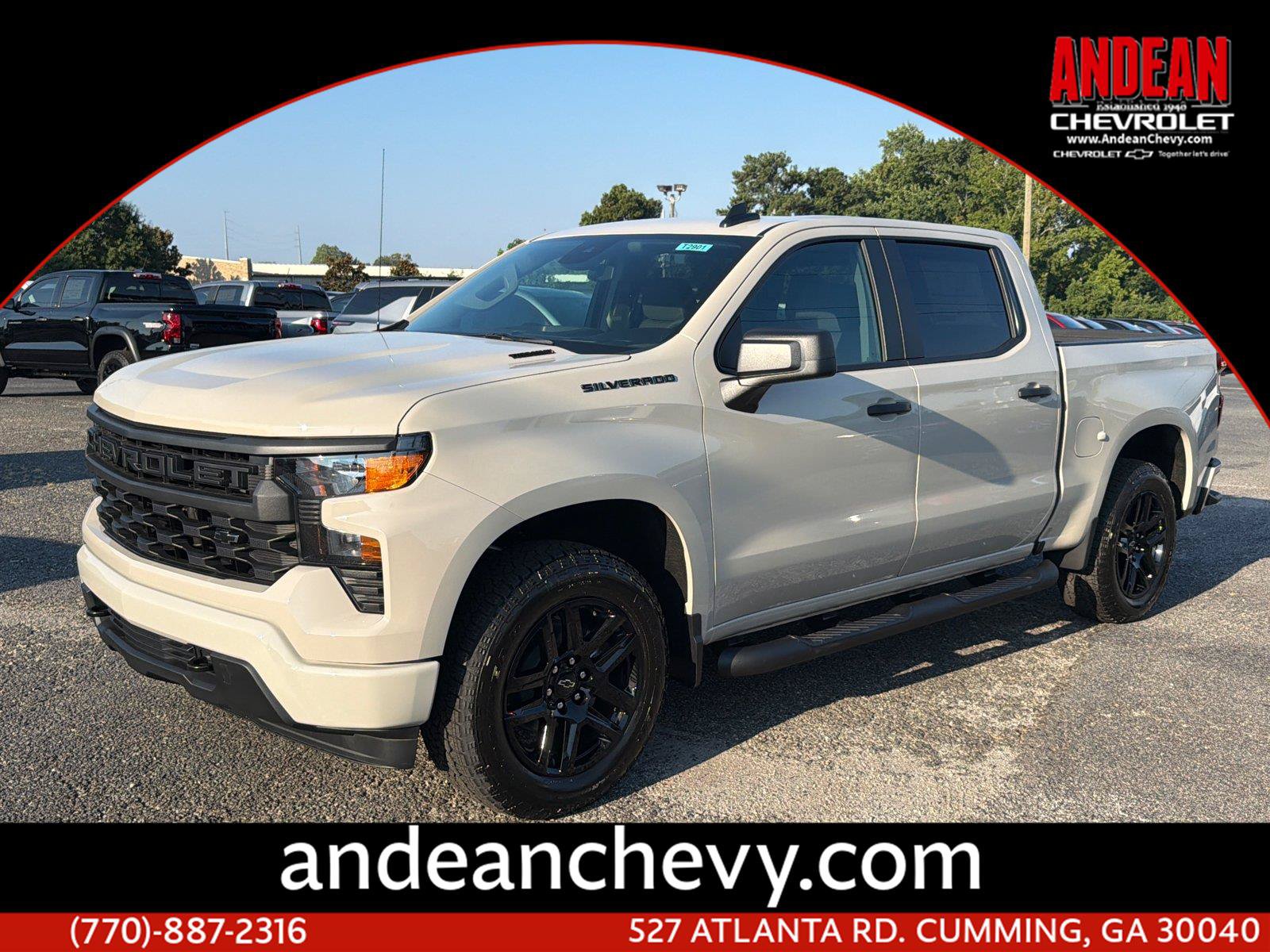 New 2026 Chevrolet Silverado 1500 Custom w/ Turbomax Blackout Package RWD image 1