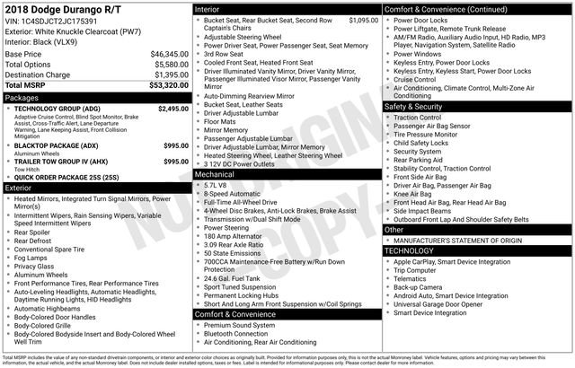 Used 2018 Dodge Durango R/T w/ Technology Group image 2