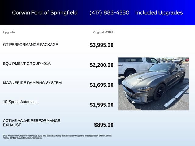 Used 2019 Ford Mustang GT Premium w/ GT Performance Package RWD image 6