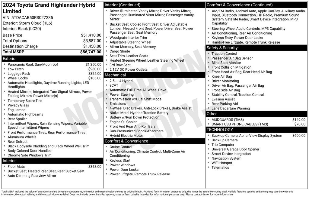 Used 2024 Toyota Grand Highlander AWD Hybrid image 3
