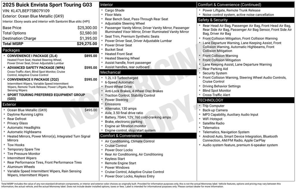 Used 2025 Buick Envista Sport Touring w/ Convenience I Package FWD image 4