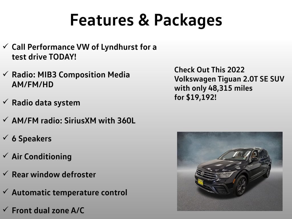 Used 2022 Volkswagen Tiguan SE AWD/4WD image 4