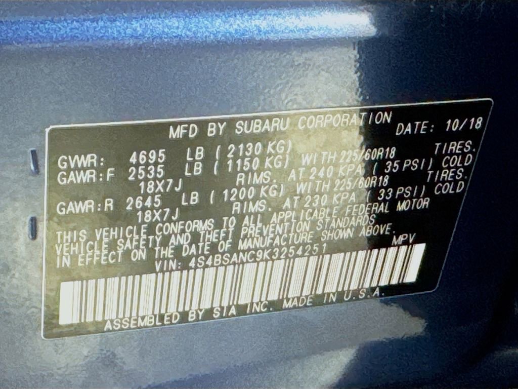 Used 2019 Subaru Outback 2.5i Limited image 41