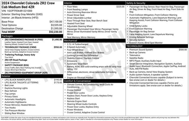 Used 2024 Chevrolet Colorado ZR2 w/ ZR2 Convenience Package III AWD/4WD image 52