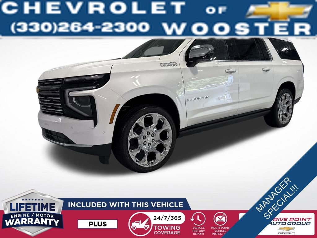 New 2025 Chevrolet Suburban High Country w/ LPO, Chrome Package