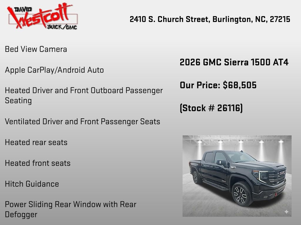 New 2026 GMC Sierra 1500 AT4 w/ AT4 Premium Package AWD/4WD image 18