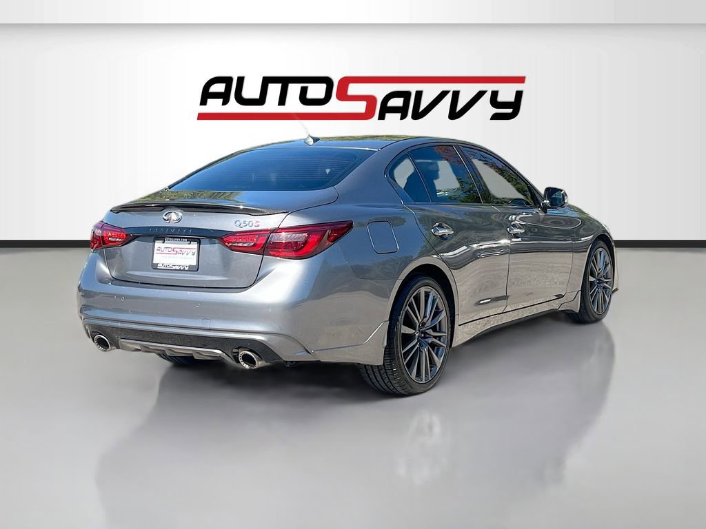 Used 2022 INFINITI Q50 Red Sport 400 w/ Carbon Fiber Package RWD image 7