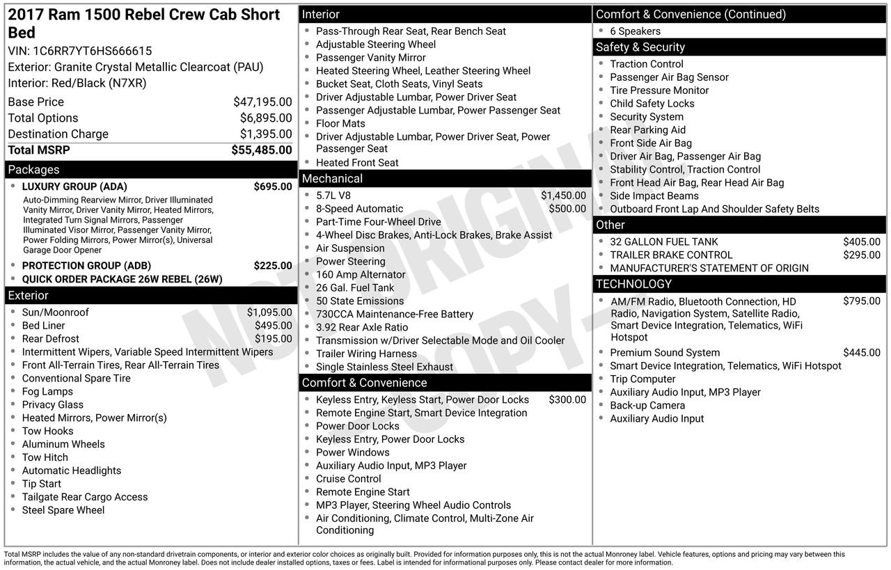 Used 2017 RAM 1500 Rebel w/ Luxury Group image 35