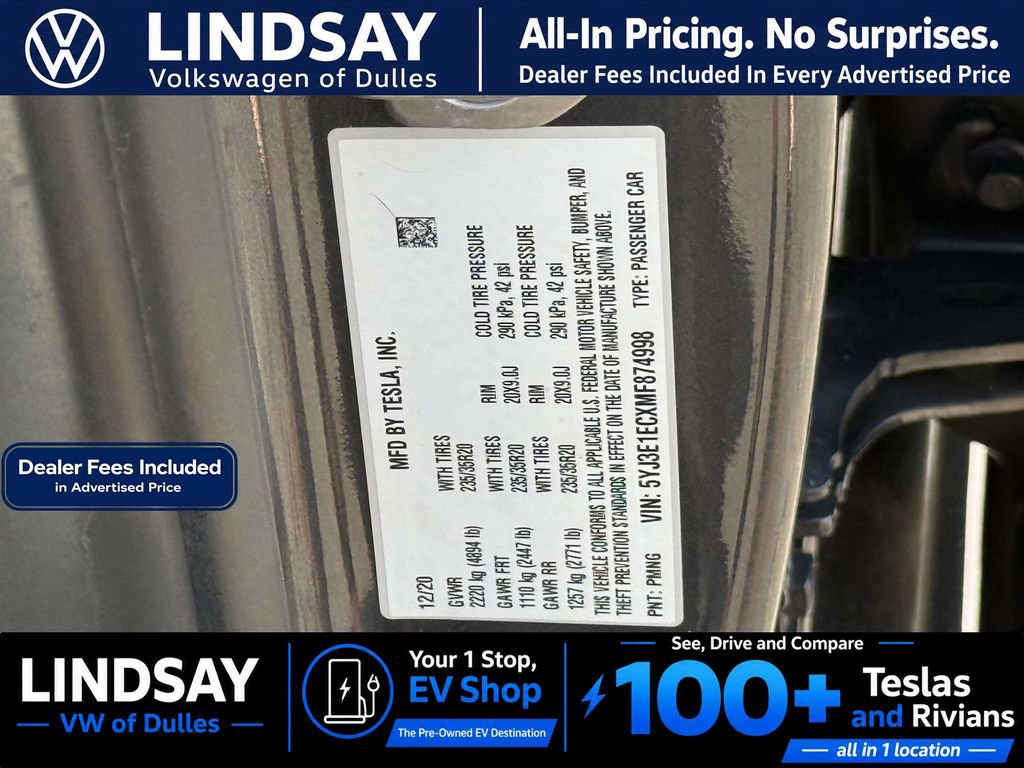 Used 2021 Tesla Model 3 Performance AWD/4WD image 28