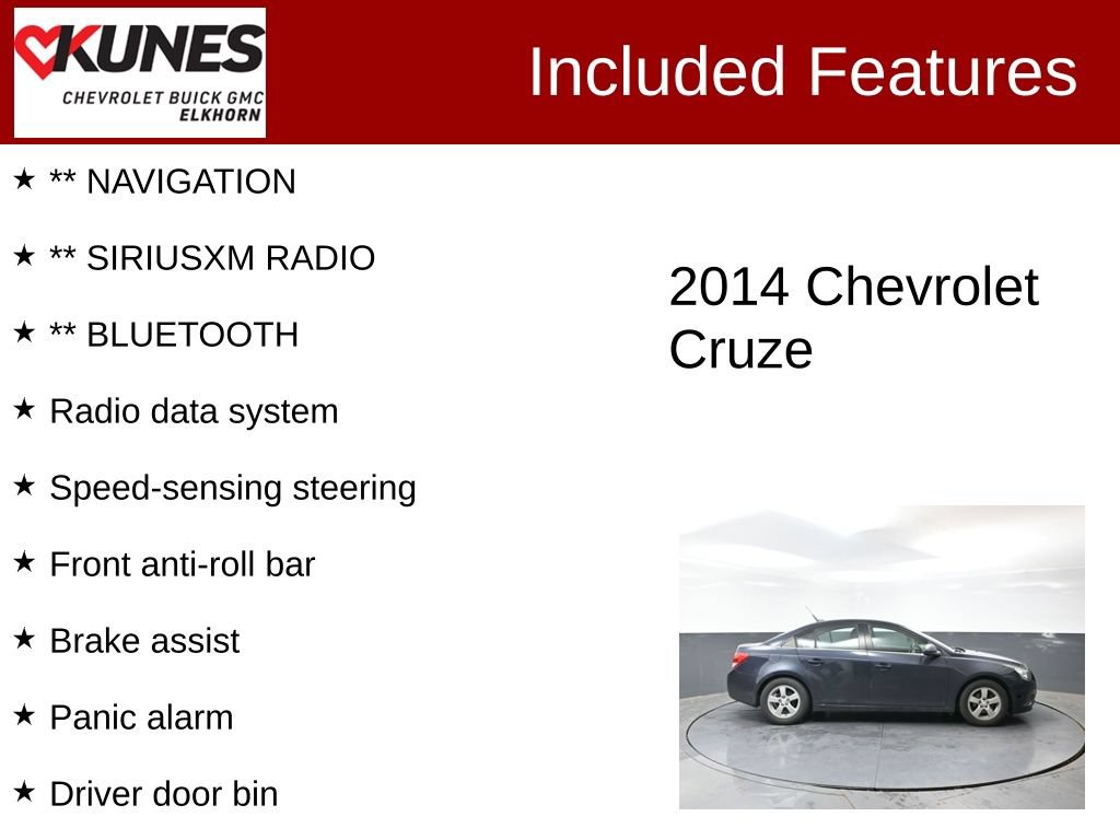 Used 2014 Chevrolet Cruze LT FWD image 2