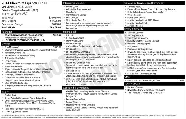 Used 2014 Chevrolet Equinox LT w/ Driver Convenience Package image 36