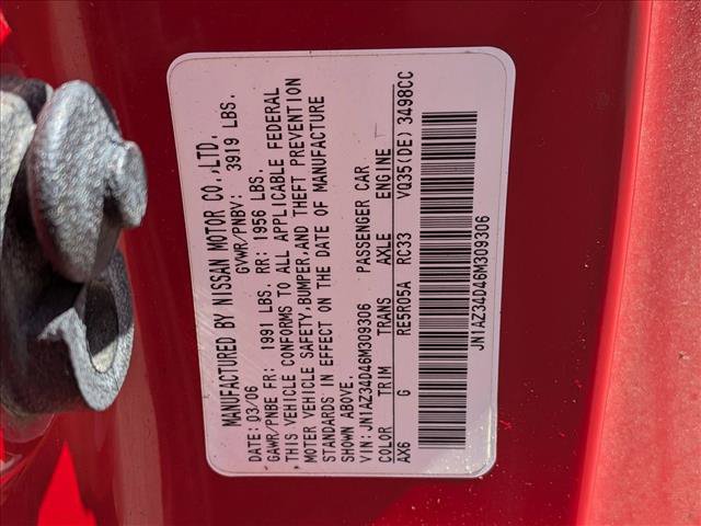 Used 2006 Nissan 350Z Grand Touring w/ (N93) Cargo Convenience Pkg RWD image 15