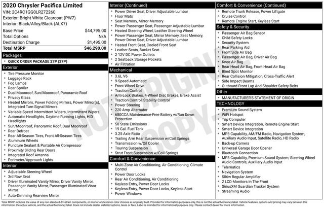 Used 2020 Chrysler Pacifica Limited FWD image 38