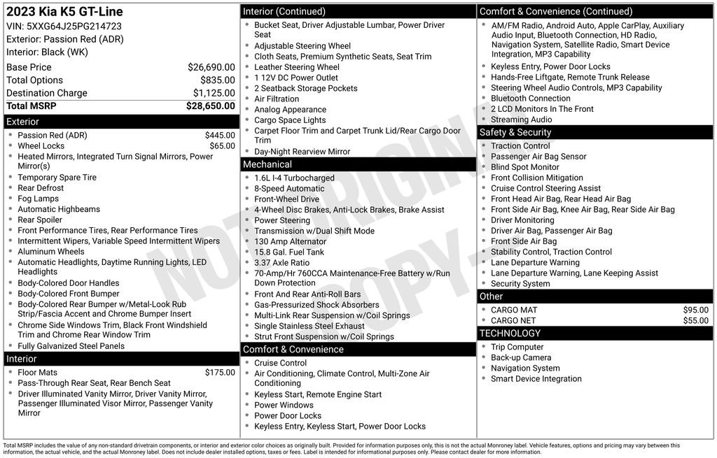 Certified 2023 Kia K5 GT-Line FWD image 34