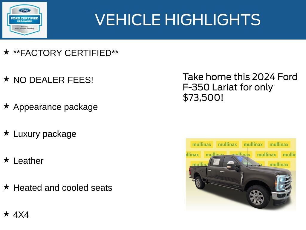 Certified 2024 Ford F350 Lariat w/ Lariat Ultimate Package AWD/4WD image 11