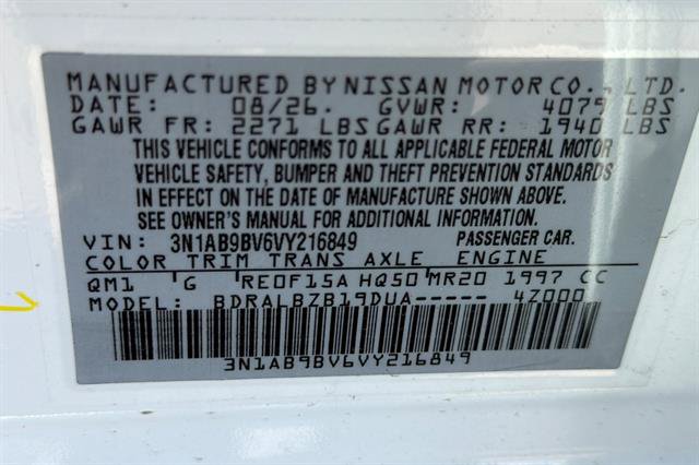 New 2027 Nissan Sentra S w/ Floor Mat Package FWD image 31