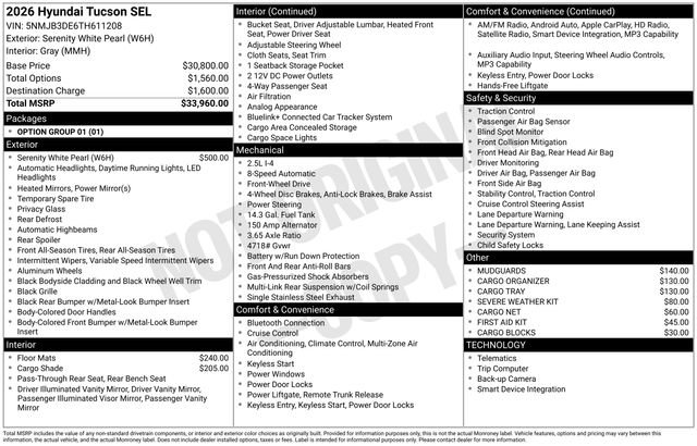 Used 2026 Hyundai Tucson SEL image 7