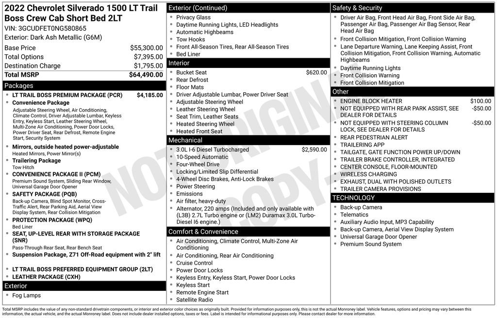 Used 2022 Chevrolet Silverado 1500 LT Trail Boss w/ LT Trail Boss Premium Package image 3