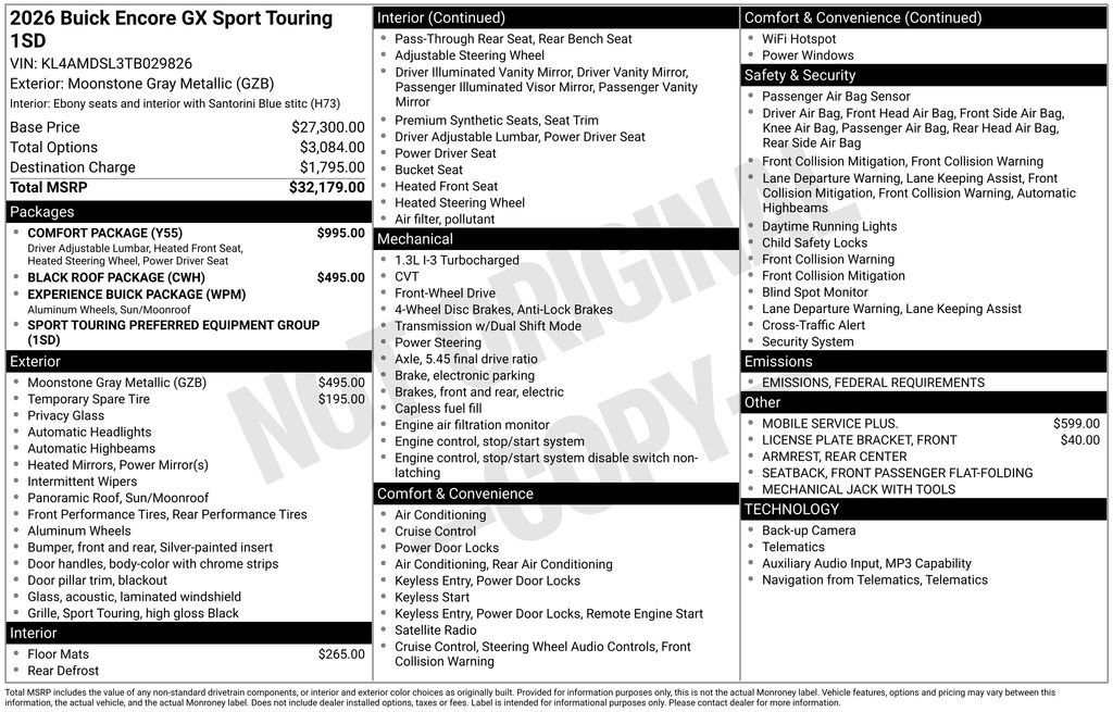 New 2026 Buick Encore GX Sport Touring w/ Comfort Package image 11