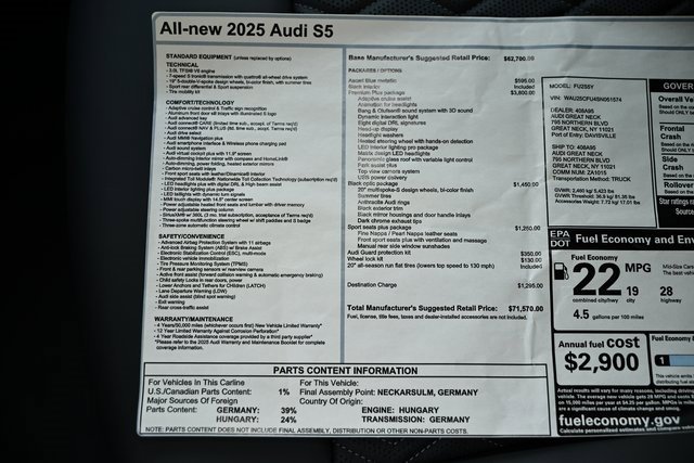 New 2025 Audi S5 Premium Plus image 38