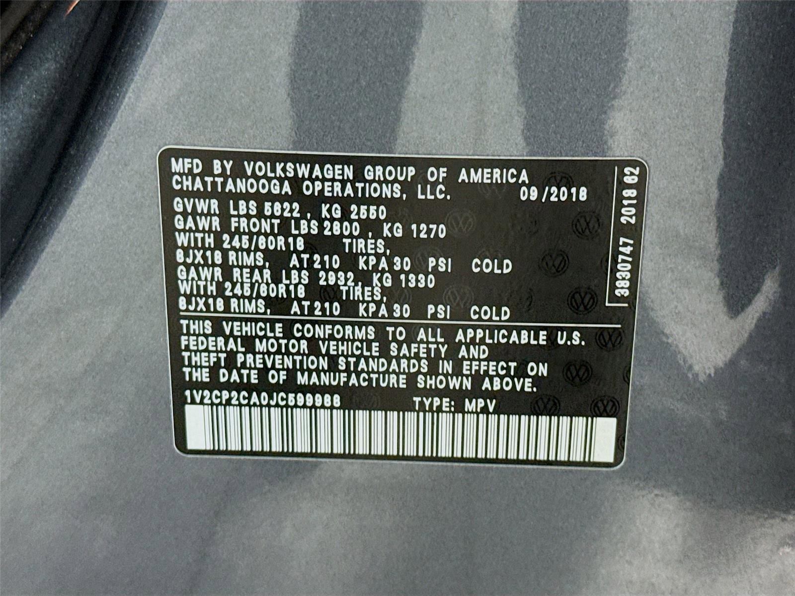 Used 2018 Volkswagen Atlas SE FWD image 38