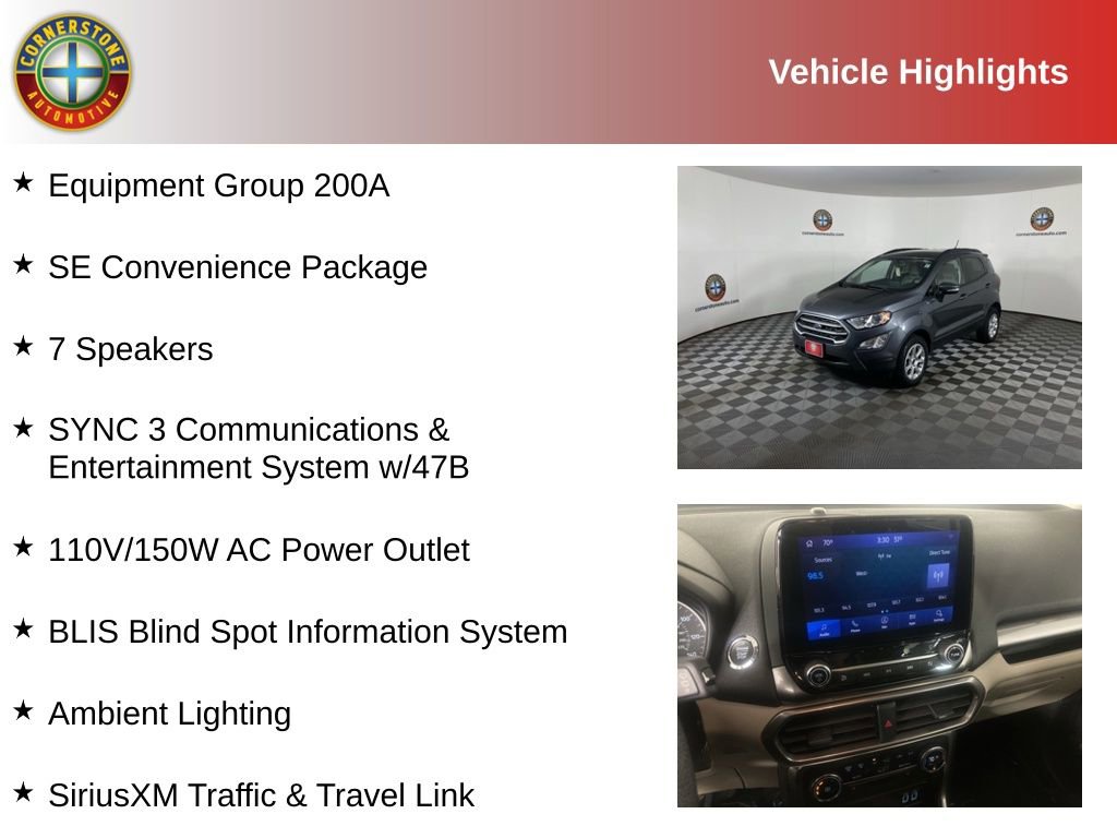 Used 2022 Ford EcoSport SE w/ SE Convenience Package image 2