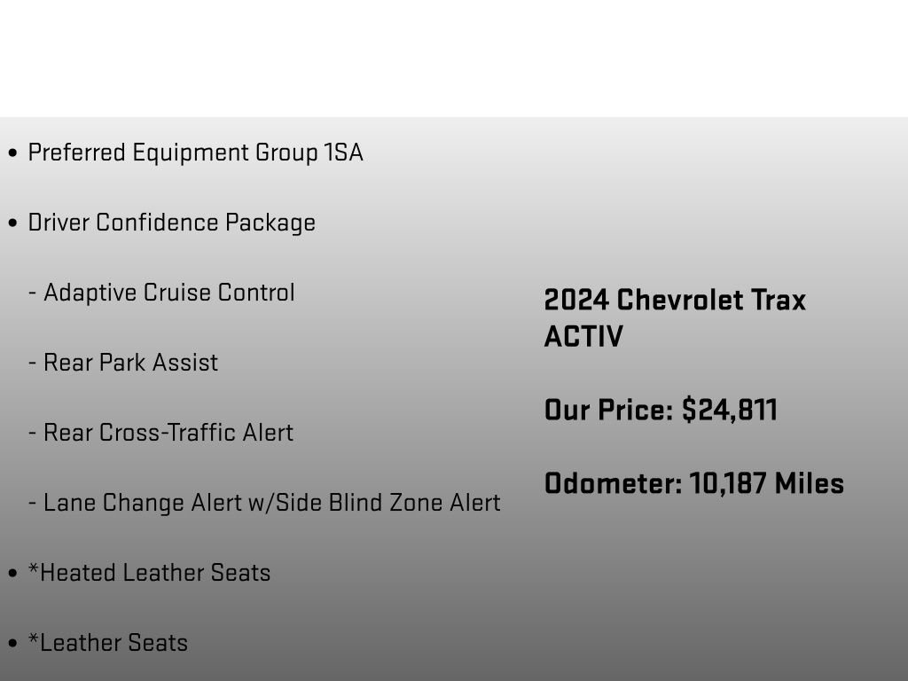 Used 2024 Chevrolet Trax ACTIV w/ Driver Confidence Package FWD image 6