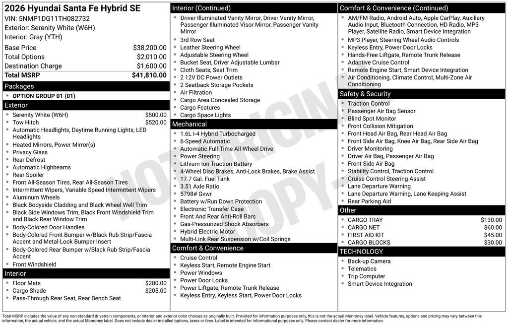 New 2026 Hyundai Santa Fe SE AWD/4WD image 6