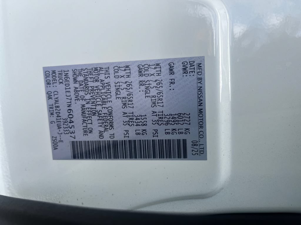 Certified 2026 Nissan Frontier SV RWD image 30