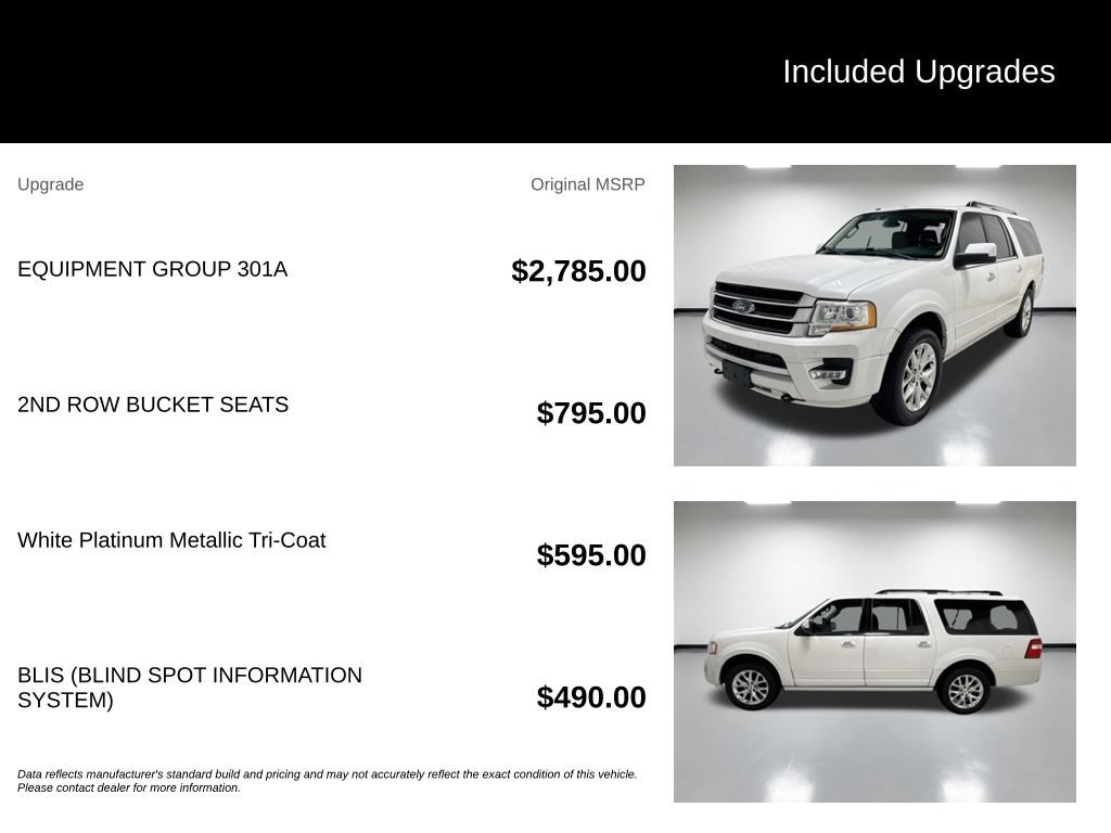 Used 2017 Ford Expedition EL Limited w/ Equipment Group 301A AWD/4WD image 7