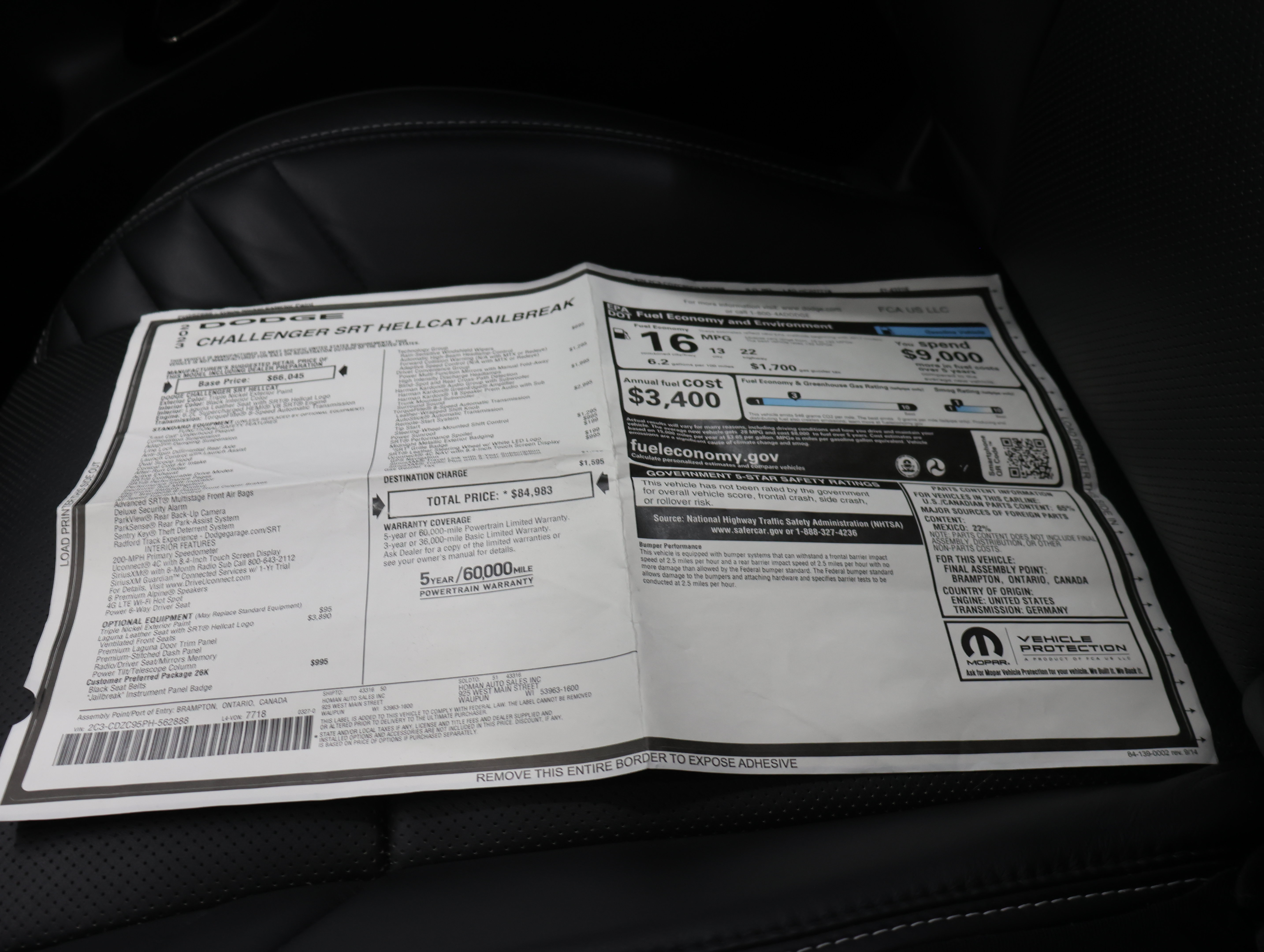 Used 2023 Dodge Challenger SRT Hellcat RWD image 61