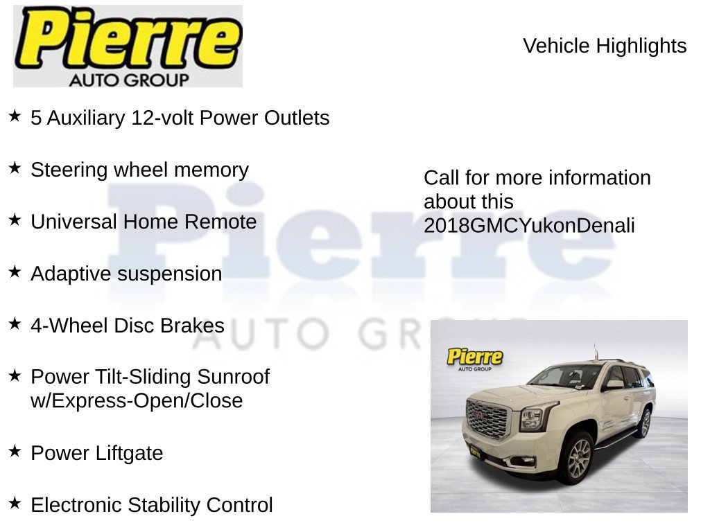 Used 2018 GMC Yukon Denali w/ Open Road Package AWD/4WD image 14