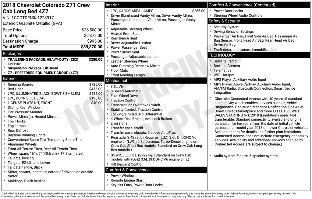 Used 2018 Chevrolet Colorado Z71 AWD/4WD image 34