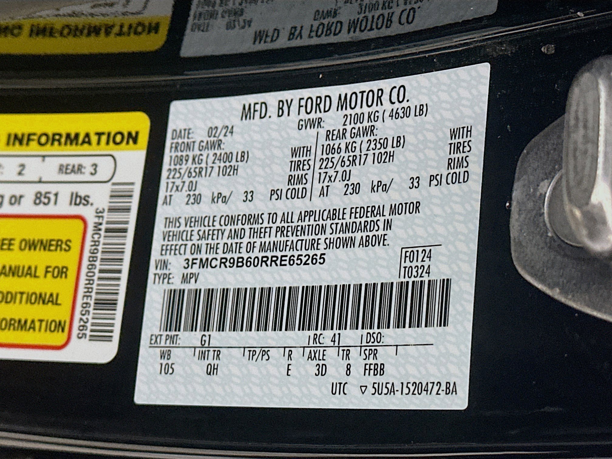 Used 2024 Ford Bronco Sport Big Bend w/ Convenience Package image 12