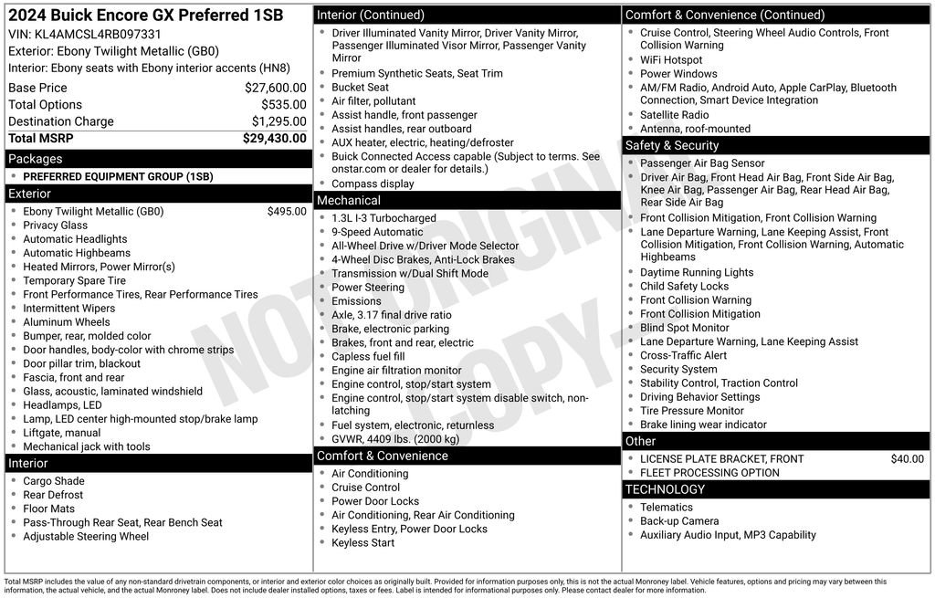 Used 2024 Buick Encore GX Preferred image 37