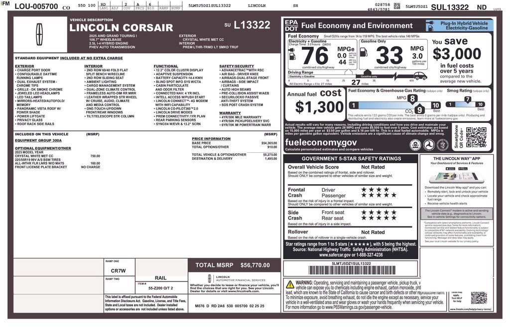 Certified 2025 Lincoln Corsair Grand Touring AWD/4WD image 39