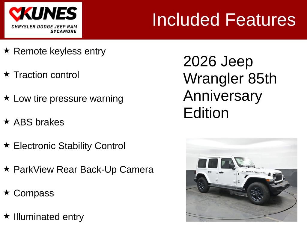 New 2026 Jeep Wrangler Unlimited Sport AWD/4WD image 3
