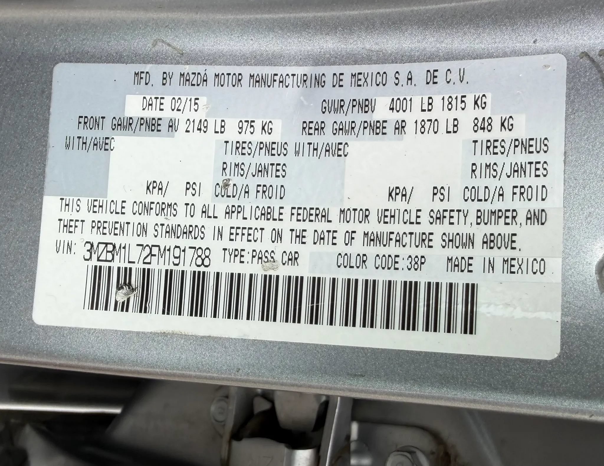 Used 2015 MAZDA MAZDA3 i Touring FWD image 54