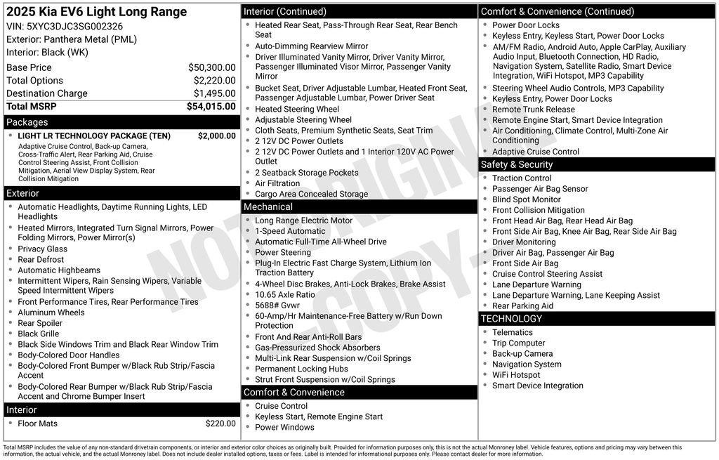 Used 2025 Kia EV6 Light w/ Light LR Technology Package AWD/4WD image 29