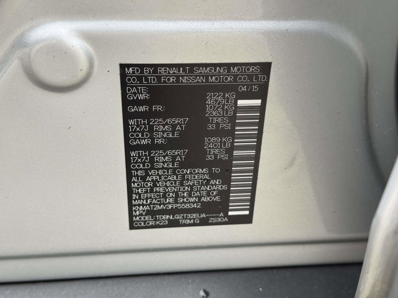Used 2015 Nissan Rogue SV AWD/4WD image 15