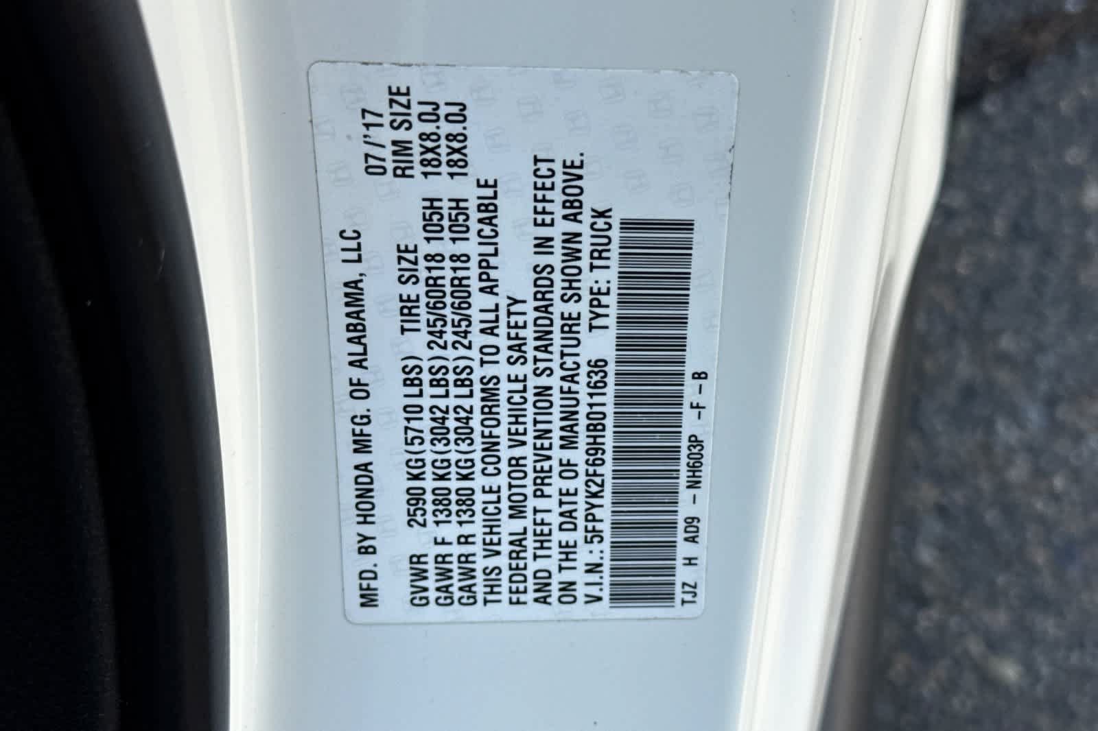 Used 2017 Honda Ridgeline RTL-T image 32