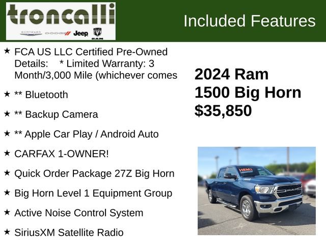 Certified 2024 RAM 1500 Big Horn AWD/4WD image 5