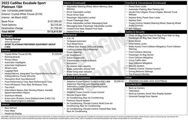 Used 2022 Cadillac Escalade Sport Platinum image 2