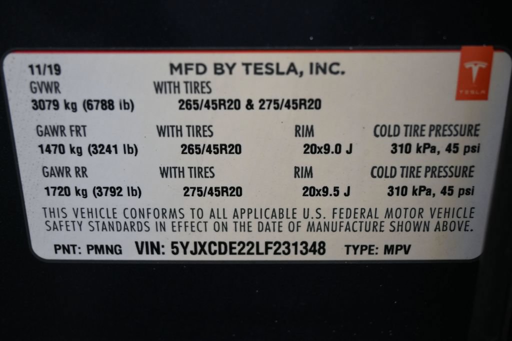 Used 2020 Tesla Model X Long Range AWD/4WD image 8