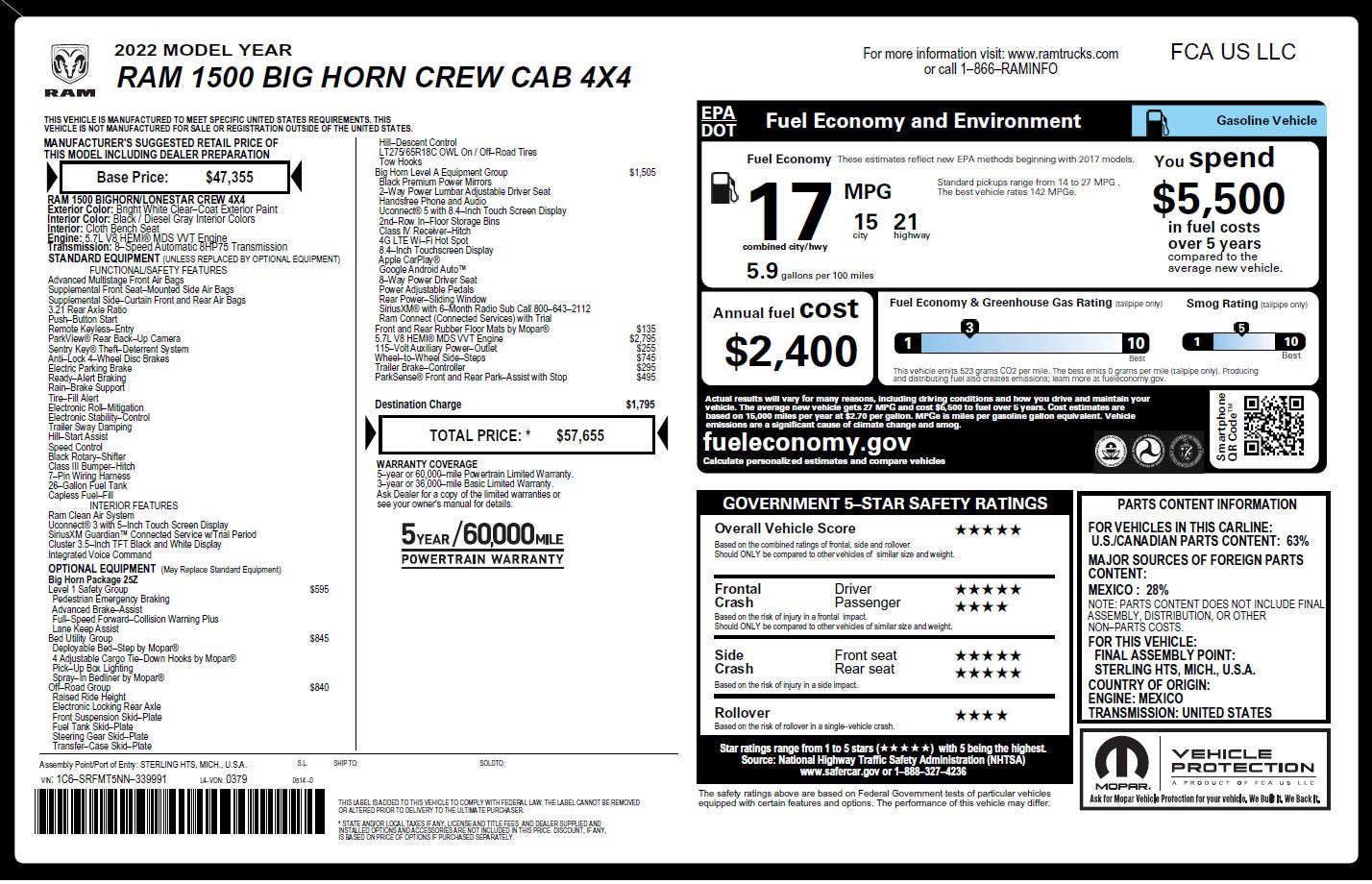 Used 2022 RAM 1500 Big Horn AWD/4WD image 3