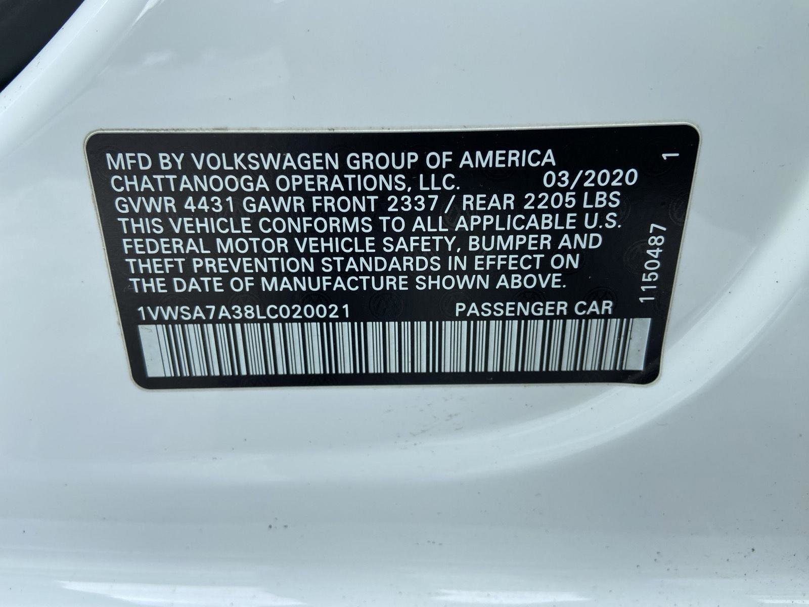 Used 2020 Volkswagen Passat 2.0T SE image 36