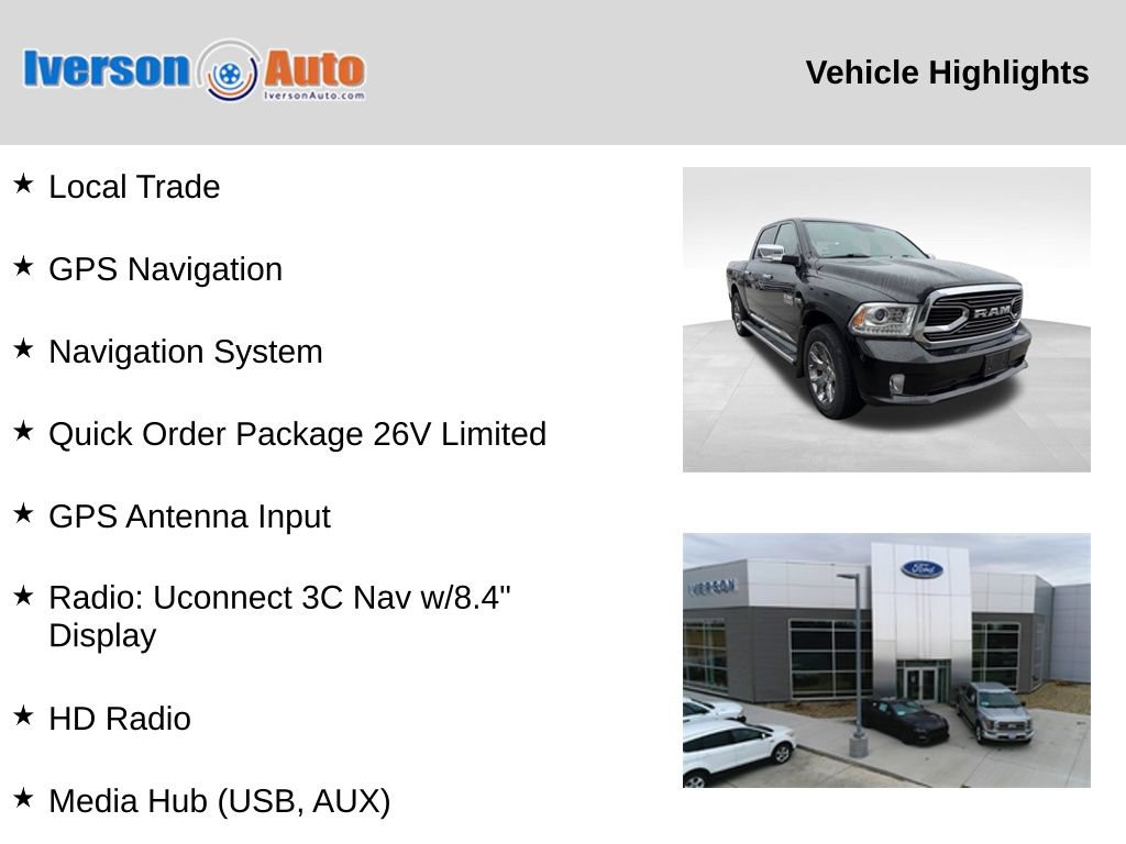 Used 2017 RAM 1500 Limited AWD/4WD image 2