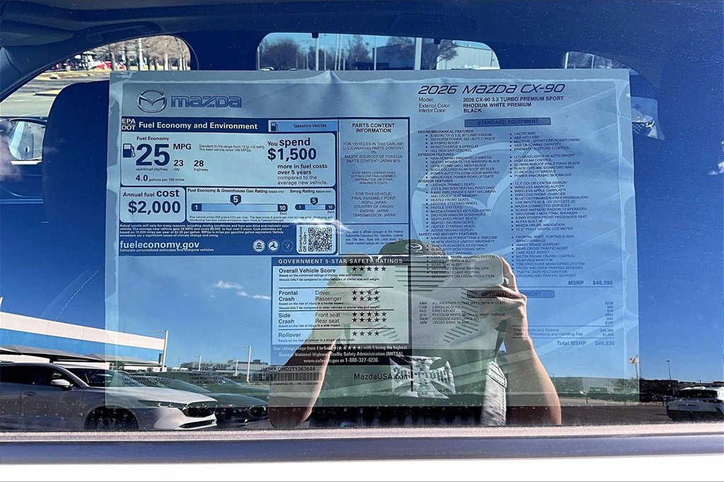 New 2026 MAZDA CX-90 3.3 Turbo w/ Premium Sport Pkg image 13