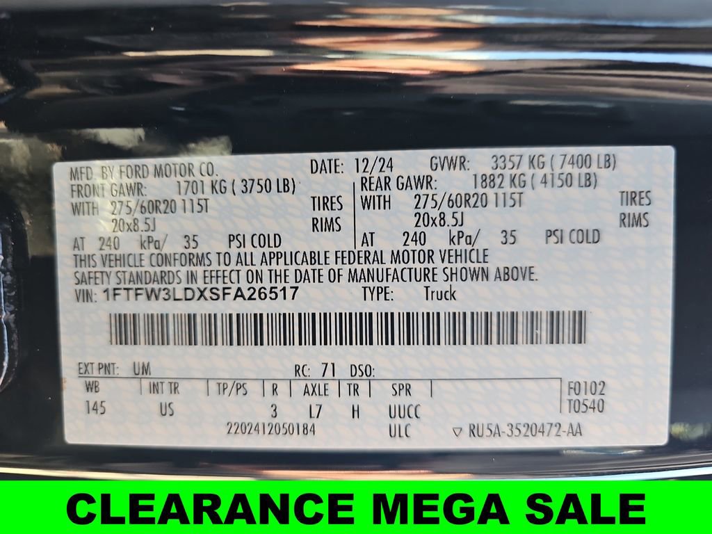 New 2025 Ford F150 XLT w/ Equipment Group 303A High image 43