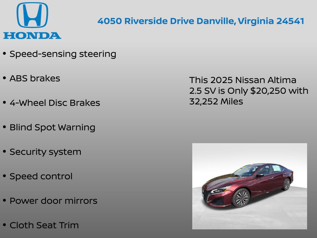 Used 2025 Nissan Altima 2.5 SV FWD image 17